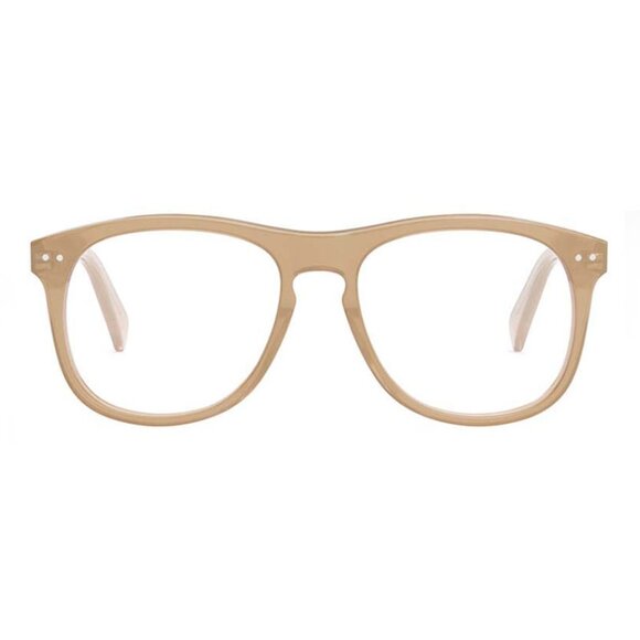 NEW CELINE CL50130I 047 UNISEX SQUARE BEIGE CLEAR EYEGLASSES CELINE - Picture 2 of 3